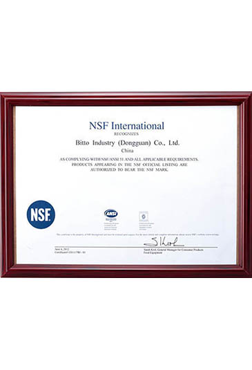 Certificazione internazionale NSF